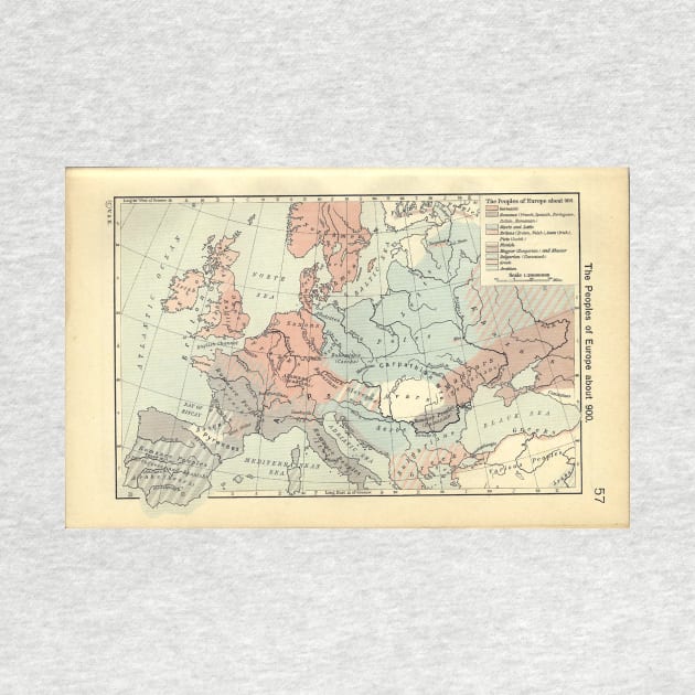 Vintage Map of Europe (1911) by Bravuramedia